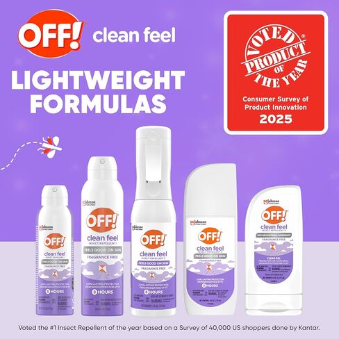 Off! Clean Feel Insect Repellent Misting Spray, Fragrance-Free Picaridin Bug Spray for Lasting DEET-Free Protection from Mosquitoes and Ticks, 6 oz, (Pack of 2) in Saudi Arabia