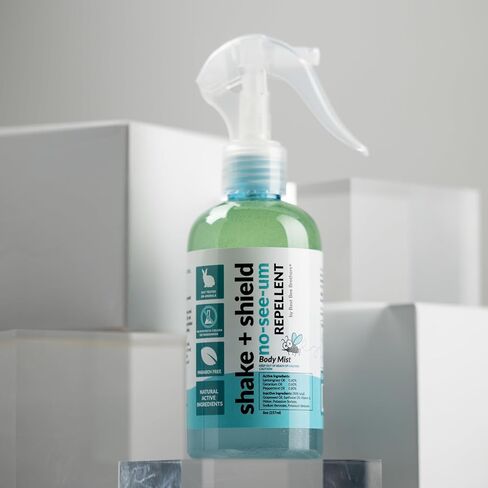 Best Bee Brothers Shake + Shield No-See-Ums Gnat Spray - رذاذ الجسم غير الدهني للحشرات مصنوع من مكونات نباتية، 8 أونصة. (4 عبوات) in Saudi Arabia