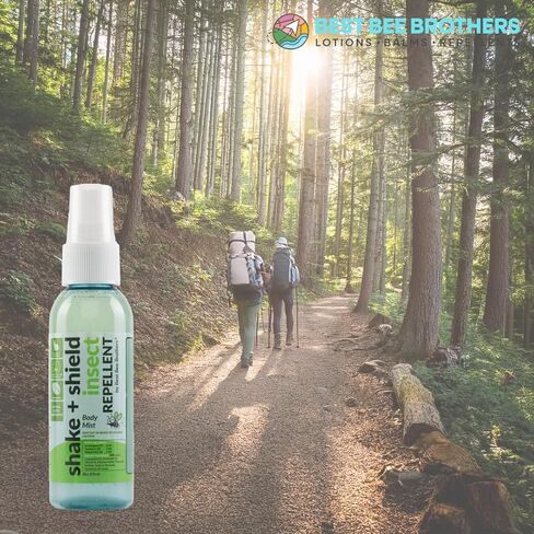 Best Bee Brothers Shake + Shield Tick & Mosquito Spray for Body – Non-Greasy Bug Spray Body Mist Made with Plant-Based Ingredients, 2 Oz. (2 Pack) in Saudi Arabia
