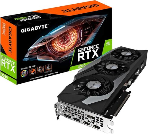 بطاقة رسومات GIGABYTE GeForce RTX 3090 Gaming OC 24G، 3X WINDFORCE Fans، 24GB 384-Bit GDDR6X، بطاقة فيديو GV-N3090GAMING OC-24GD in Saudi Arabia