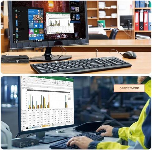 كمبيوتر Dell Mini PC Windows 11 Micro Computer OptiPlex 3060 Desktop، i5-8500T 32GB Ram 512GB M.2 NVMe M.2 SSD، AX210 مدمج WiFi 6E، دعم شاشة HDMI مزدوجة، ماوس لوحة مفاتيح لاسلكي فقط من Titan ITAD (متجدد) in Saudi Arabia