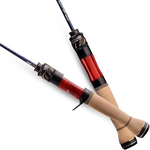 PURELURE Creek Dance Travel Ultralight Fishing Rod 2/3/4 Piece - Portable BFS Rod Casting Spinning Solid Tip, TORAY Carbon Fiber Blank, Fuji Alconite Guides, Red Willow Wood Reel Seat AAA Cork Handle in Saudi Arabia