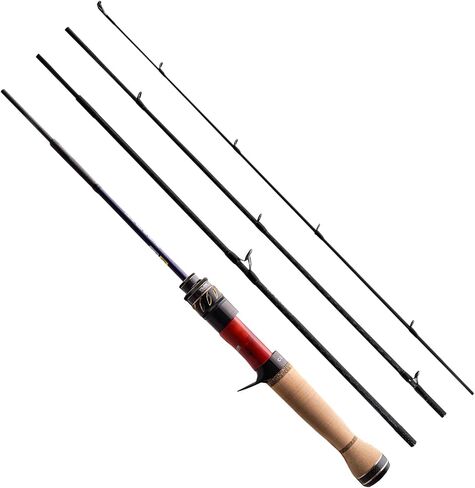 PURELURE Creek Dance Travel Ultralight Fishing Rod 2/3/4 Piece - Portable BFS Rod Casting Spinning Solid Tip, TORAY Carbon Fiber Blank, Fuji Alconite Guides, Red Willow Wood Reel Seat AAA Cork Handle in Saudi Arabia