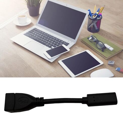 USB C Female to USB Female Adapter 5Gbps Data Syncing Wire Type C Cable for Laptop PC Electronics Accessory in Saudi Arabia