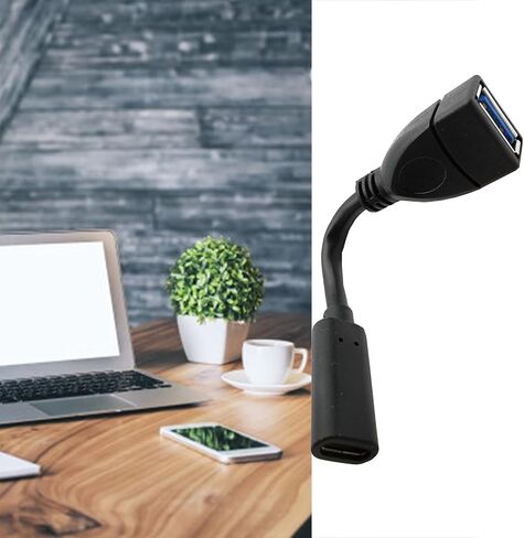 USB C Female to USB Female Adapter 5Gbps Data Syncing Wire Type C Cable for Laptop PC Electronics Accessory in Saudi Arabia