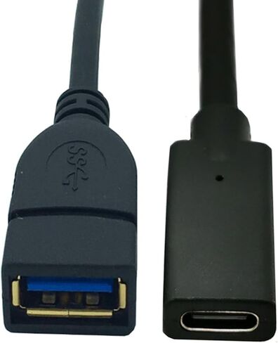 USB C Female to USB Female Adapter 5Gbps Data Syncing Wire Type C Cable for Laptop PC Electronics Accessory in Saudi Arabia