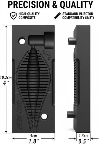 Premium Soft Plastic Lure Mold - Easy DIY Lure Making Mold for Perfect Soft Plastic Baits 3" BellowsGill | No Release Oil Needed | CNC Machined | High Heat Resistant | No Bubbles, No Flash in Saudi Arabia
