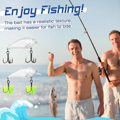 Lewtemi DIY Fishing Lure Making Kit for Beginners Creative Tackle with Unpainted Blanks Paint Set Waterproof Bag Brushes Stickers Fishhook Making Lures DIY Fishing Gear Kit for Beginner in Saudi Arabia