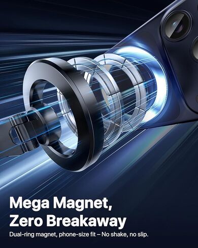 Miracase 2026 Vacuum for Magsafe Car Mount, [Strongest Suction] Magnetic Phone Holders for Your Car, 360° Adjustable Car Phone Holder Mount for iPhone 17 Pro Max 16 15 14 13 12 & All Smartphones in Saudi Arabia
