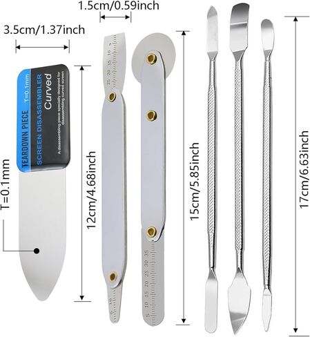6Pcs Repair Tool Kits, Metal Spudger Pry Tool Kit, Double-Ended Stainless Steel Opening Tool, Ultra-Thin Prying & Open Tool for iPhone, Laptop, iPad, Cell Phone, MacBook, Tablet, Electronics Repair in Saudi Arabia