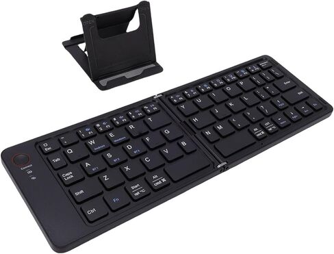 Tangxi Foldable Bluetooth Keyboard, Folding Wireless Portable Keyboard with Magnetic Lock, Foldable Phone Stand, GFSK Modulation Method, Travel Keyboards for Tablet Phone PC in Saudi Arabia