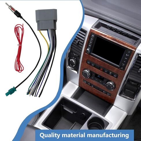 New Car Stereo Radio Wiring Harness & Antenna Adapter 70-6522 Fit for 2009-2015 Dodge Ram in Saudi Arabia