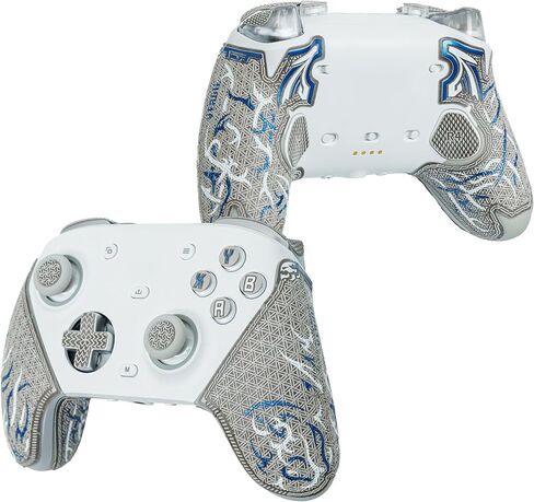 Controller Grips for Xbox-Licensed Controller, Skin kit,Anti-Skid, Multi-Texture, Sweat Absorption, Pre-Cut Grips Tape (Ash Grey,Metallic Blue & White, Compatible with GameSir G7 Pro) in Saudi Arabia