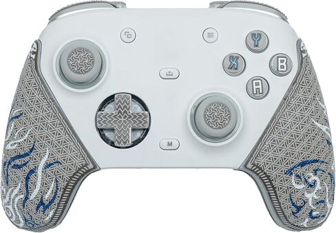 Controller Grips for Xbox-Licensed Controller, Skin kit,Anti-Skid, Multi-Texture, Sweat Absorption, Pre-Cut Grips Tape (Ash Grey,Metallic Blue & White, Compatible with GameSir G7 Pro) in Saudi Arabia