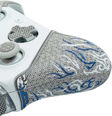 Controller Grips for Xbox-Licensed Controller, Skin kit,Anti-Skid, Multi-Texture, Sweat Absorption, Pre-Cut Grips Tape (Ash Grey,Metallic Blue & White, Compatible with GameSir G7 Pro) in Saudi Arabia