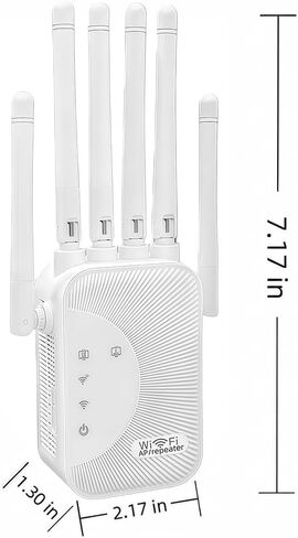 Dual Band Signal Intensifier, 1200 Mbps Wireless WiFi 6 Extender, 2.4 & 5.8G Signal Booster for Home, 6 Antennas, High-Power AP Router in Saudi Arabia