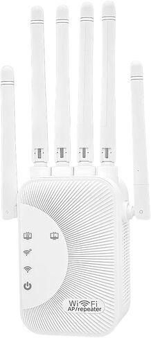 Dual Band Signal Intensifier, 1200 Mbps Wireless WiFi 6 Extender, 2.4 & 5.8G Signal Booster for Home, 6 Antennas, High-Power AP Router in Saudi Arabia