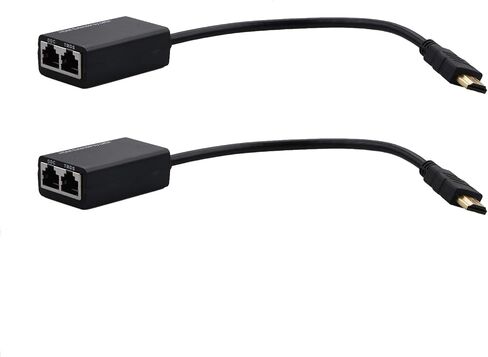 HDMI Extender 1080P HDMI Repeater HD HDMI Network Extender CAT5e CAT6 Ethernet Cables Support Laptop Network LAN, IR Extension Accessories in Saudi Arabia