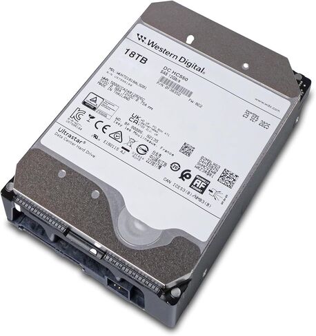 محرك الأقراص الصلبة Western Digital Ultrastar DC HC550 WUH721818AL5201 سعة 18 تيرابايت - داخلي 3.5 بوصة - SAS (12 جيجابايت/ثانية SAS) (متجدد) in Kuwait