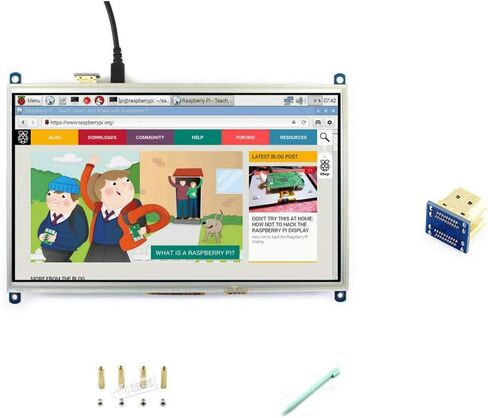 waveshare 10.1inch HDMI LCD Monitor Raspberry pi Resistive Touch Screen Display 1024 * 600 High Resolution for Raspberry Pi 2B/3B/3B+/4B(The Pi 1 Model B or Pi Zero Need HDMI Cable) in Saudi Arabia
