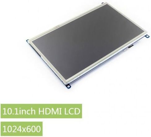 waveshare 10.1inch HDMI LCD Monitor Raspberry pi Resistive Touch Screen Display 1024 * 600 High Resolution for Raspberry Pi 2B/3B/3B+/4B(The Pi 1 Model B or Pi Zero Need HDMI Cable) in Saudi Arabia