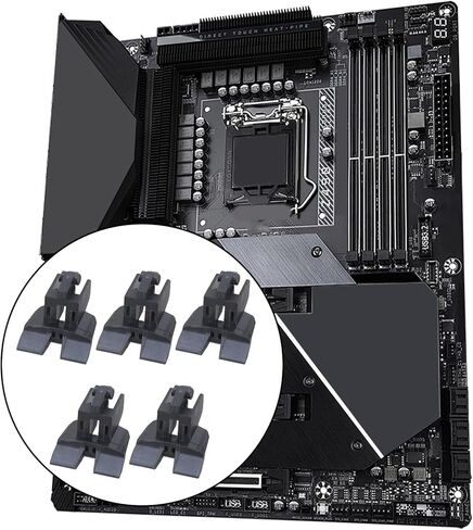 5Pcs Desktop Computer Mainboard PCIE 16X Slot with Fixing Clip Replacement for Desktop Computer Mainboard in Saudi Arabia
