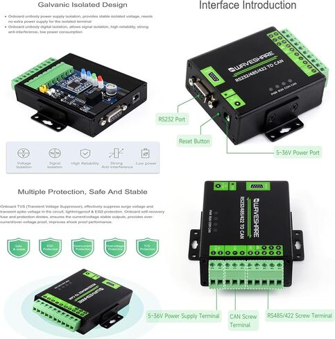 RS232/485/422 to CAN Industrial Isolated Converter Supports Modbus RTU Conversion with Multiple Protection Circuits @XYGStudy (RS232/485/422 to CAN) in Saudi Arabia