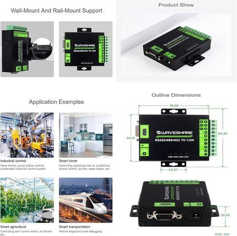 RS232/485/422 to CAN Industrial Isolated Converter Supports Modbus RTU Conversion with Multiple Protection Circuits @XYGStudy (RS232/485/422 to CAN) in Saudi Arabia