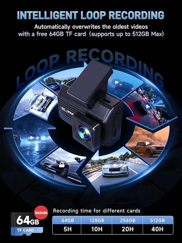 كاميرا داش كام أمامية وخلفية بدقة 4K+1080P، كاميرا Osmo Dashcam Pro مع رؤية ليلية STARVIS، كاميرا داش متعددة الفتحات للسيارات، نظام تحديد المواقع العالمي المدمج، مستشعر G وتسجيل حلقي، واي فاي 5.8 جيجا هرتز، مع بطاقة 64 جيجابايت، وضع انتظار 24 ساعة in Saudi Arabia