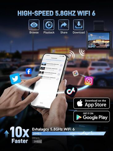 كاميرا داش كام أمامية وخلفية بدقة 4K+1080P، كاميرا Osmo Dashcam Pro مع رؤية ليلية STARVIS، كاميرا داش متعددة الفتحات للسيارات، نظام تحديد المواقع العالمي المدمج، مستشعر G وتسجيل حلقي، واي فاي 5.8 جيجا هرتز، مع بطاقة 64 جيجابايت، وضع انتظار 24 ساعة in Saudi Arabia