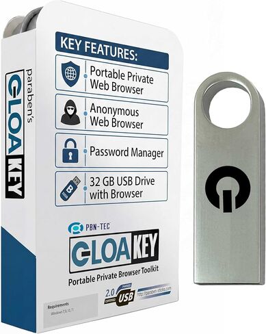 متصفح الويب المحمول Cloakey - محرك أقراص USB محمول مجهول للخصوصية مع متصفح مع مدير كلمات المرور in Kuwait