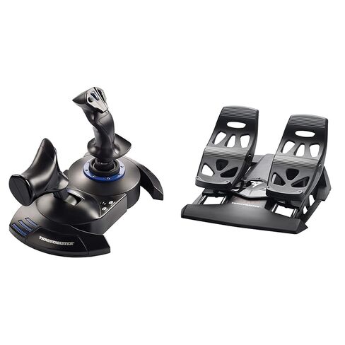 THRUSTMASTER T.Flight HOTAS 4 (متوافق مع أجهزة PS5 وPS4 والكمبيوتر الشخصي) ودواسات الدفة TFRP لمحاكاة الطيران in Kuwait