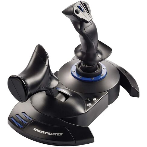 THRUSTMASTER T.Flight HOTAS 4 (متوافق مع أجهزة PS5 وPS4 والكمبيوتر الشخصي) ودواسات الدفة TFRP لمحاكاة الطيران in Kuwait