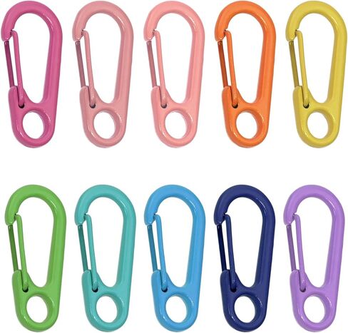 Mini Skater 20Pcs Small Coated Zinc Alloy Clips for Paracord Keychain Clasps Quick Releases Spring Snap Hooks for Keys Ring Backpack Outdoor Traveling Camping Fishing in Saudi Arabia