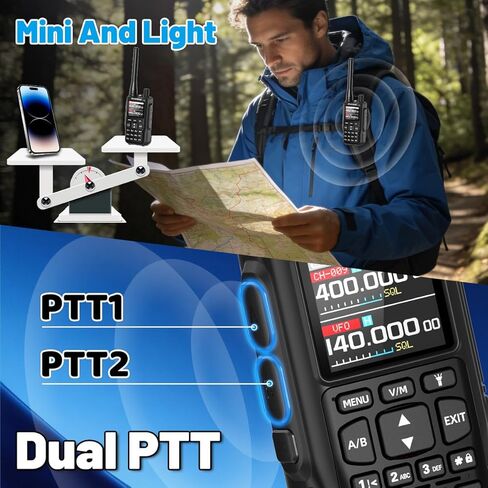 Baofeng Radio MINI-5 Ham Radio Handheld Long Range Two Way Radio Radio Rechargeable Walkie Talkies Dual PTT APP Programming Copy Frequency 999CH with USB-C Charging Survival Radio UV-5R MINI-B in Saudi Arabia