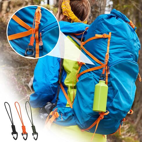 3 Pcs Paracord Lanyard with Triangle Carabiner Clip, Paracord Keychain Braided Lanyard, D-Ring Rope Keychain Strap Heavy Duty Hook for Keys, Backpack, Camping, Hiking Outdoor Gear in Saudi Arabia