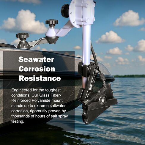 0 Degree Transducer Pole Mount Compatible with Garmin LiveScope Plus LVS34, Reinforced Nylon Trolling Motor Bracket, Replaces 010-13228-03, Heavy Duty Sonar Mount in Saudi Arabia