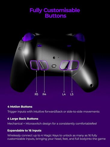 leadjoy Xeno Plus Wireless Game Controller, TMR Joysticks, Hall Effect & Tactile Dual Triggers Gaming Controller, Smart Charging Dock, 4 Back Paddles, 1000Hz Polling Rate, for Nintendo Switch/Switch 2, PC, Android & iOS in Saudi Arabia