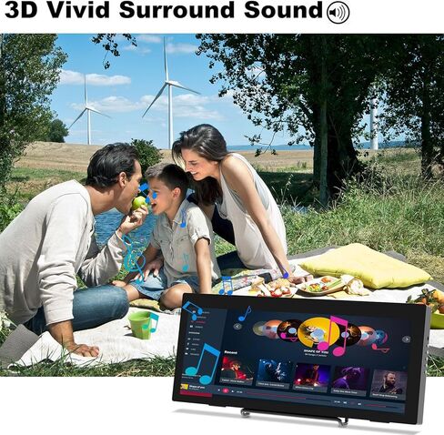شاشة عرض LCD بشريط ممتد 12.3 بوصة IPS 1920 * 720 شاشة ثانوية، HDMI USBC، شاشة محمولة صغيرة مادة معدنية للكمبيوتر المحمول Windows Aida64 GPU مراقبة ذاكرة الوصول العشوائي CPU، مكبر صوت مدمج in Kuwait