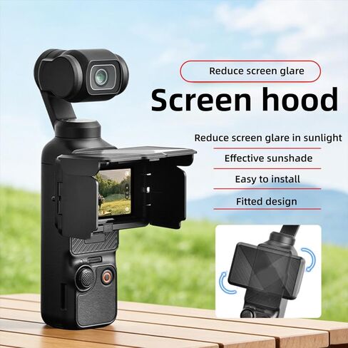 Zopsc Foldable Screen Sun Hood for Osmo, Anti Glare Compact Foldable Magnetic Protective Sunshade Cover Case for Vlogging Outdoor Filming in Saudi Arabia