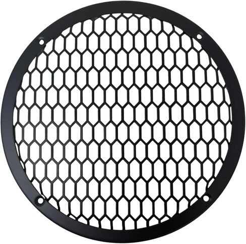 غطاء شبكة مكبر صوت معدني مقاس 8 بوصات من BassRockers، واقي شواية حماية من شبكة HexMesh شديدة التحمل مقاس 8 بوصات، مكبرات صوت/مكبرات صوت للسيارة، مقاس عالمي، أسود غير لامع، حامل برغي/مسمار ذو 4 فتحات للأبواب، صناديق مخصصة (4 عبوات) in Kuwait