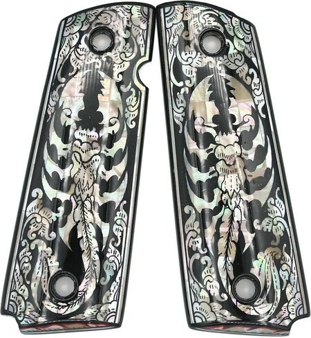 Vitoonwood Mother of Pearl Grips for 1911 Standard Full Size Colt Government and Commander Kimber, Springfield, Remington, Taurus PT 1911 in Saudi Arabia