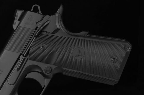 4 براغي بمقبض Black Whorl 1911، 4 حلقات O | للبطانات ذات الحجم الكامل أو ذات القبضة الرفيعة | 3/16 بوصة سمك قبضة دقيقة | صنع في الولايات المتحدة من أجل كولت والمستنسخات | انظر إلى صور البراغي ذات المقابض/البنادق in Kuwait