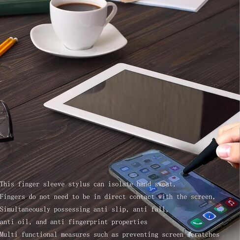 Rookii Silicone Finger Stylus Pens Stylus for Touch Screen Smartphone,Cell Phone,Suitable for iPhone/iPad/Android Tablets, Compatible with All Touch Screens (S) in Kuwait