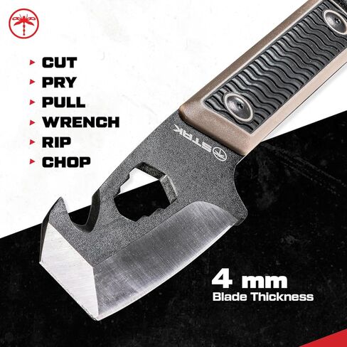 Sheffield STAK 11815 Tac EDC Pry Bar، 10 "EDC Multitool، حشوات للتخزين، 420 شفرة من الفولاذ المقاوم للصدأ مع مجتذب أظافر، هدايا للرجال، خطاف ممزق، مفاتيح ربط، غمد بمشبك ذو وجهين in Kuwait