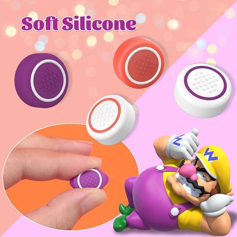 NANANINO Cute Silicone Joycon Thumb Grip Caps (Orange) in Saudi Arabia