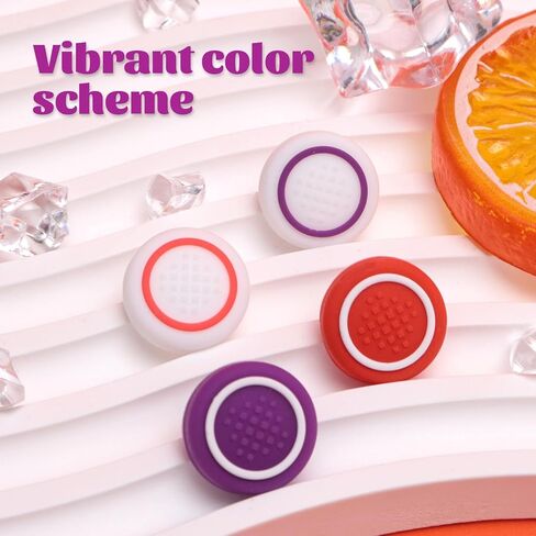 NANANINO Cute Silicone Joycon Thumb Grip Caps (Orange) in Saudi Arabia