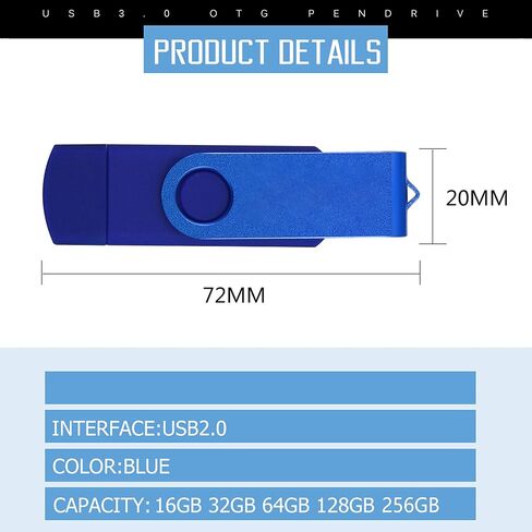 محرك فلاش USB سعة 32 جيجابايت، محرك إبهام عالي السعة، محركات أقراص فلاش كبيرة دوارة معدنية 32 جيجابايت، محرك USB 2.0 محمول، محرك قلم عالي السرعة لتخزين البيانات (عبوتان) in Kuwait