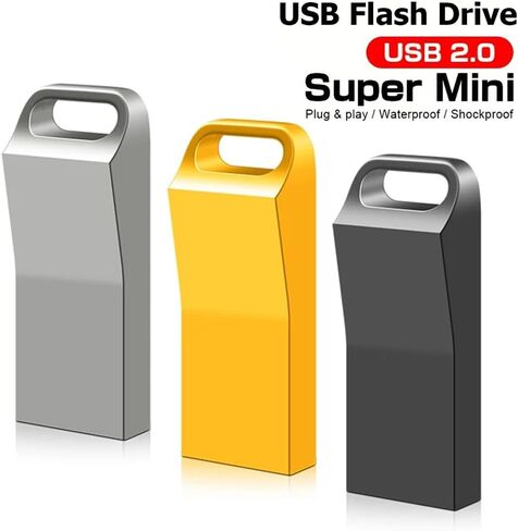 128GB USB Flash Drive with Type C Adapter and Lanyard, USB 2.0 High Speed Pen Drive, Mini Storage Memory Stick for Phone/Pad/PC/Laptop - (Silver 128GB) in Saudi Arabia