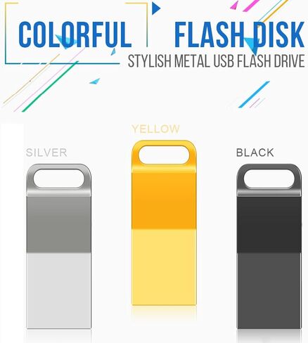 128GB USB Flash Drive with Type C Adapter and Lanyard, USB 2.0 High Speed Pen Drive, Mini Storage Memory Stick for Phone/Pad/PC/Laptop - (Silver 128GB) in Saudi Arabia